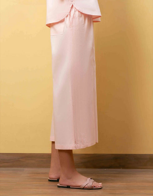 POPLIN PLEATED PANEL CULOTTE
